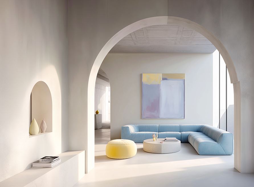 Pantone-Farben 2026 Cloud Dancer und seine Anwendung in Innenräumen